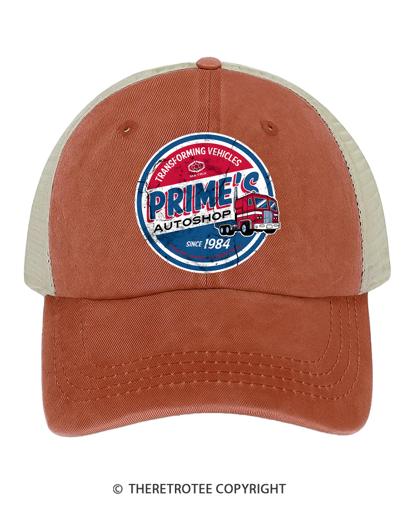 TheRetroTee Prime’s Autoshop 1980s Trucker Hat