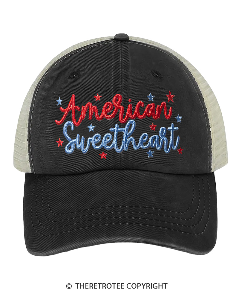 TheRetroTee American Sweetheart 1776 Embroidered Trucker Hat