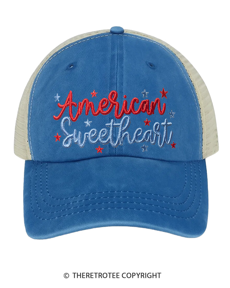 TheRetroTee American Sweetheart 1776 Embroidered Trucker Hat