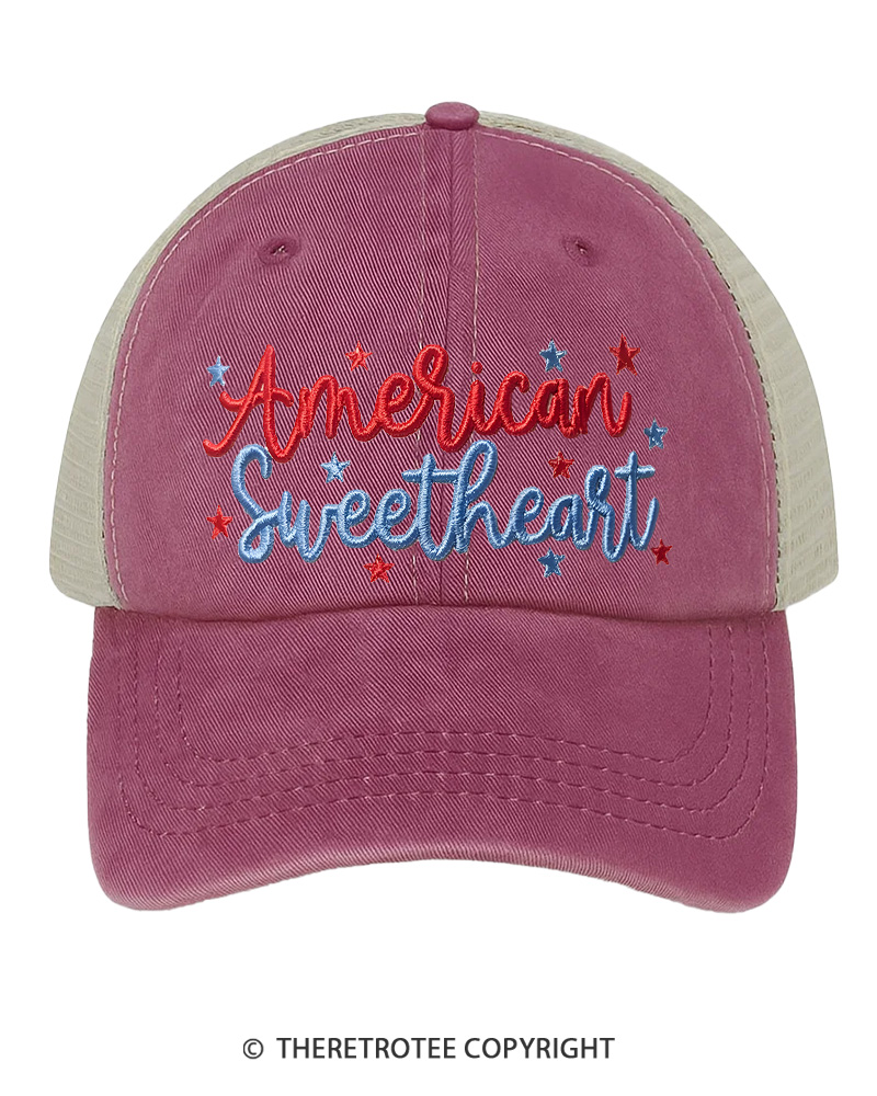 TheRetroTee American Sweetheart 1776 Embroidered Trucker Hat