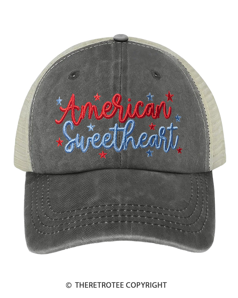 TheRetroTee American Sweetheart 1776 Embroidered Trucker Hat