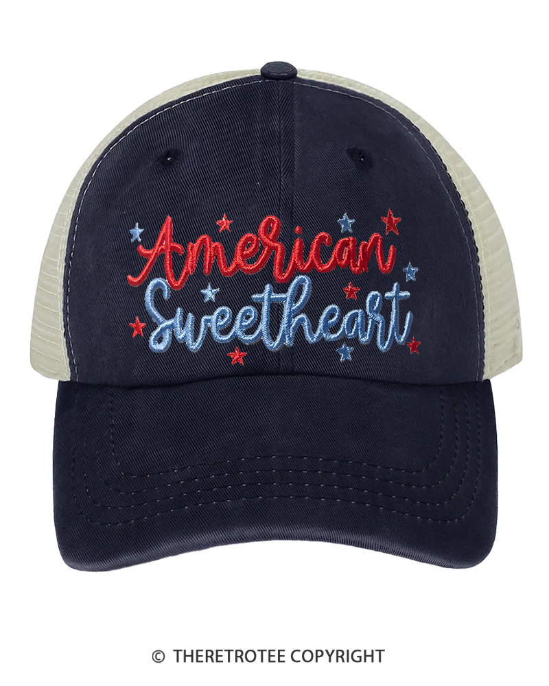 TheRetroTee American Sweetheart 1776 Embroidered Trucker Hat