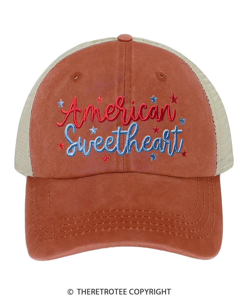 TheRetroTee American Sweetheart 1776 Embroidered Trucker Hat