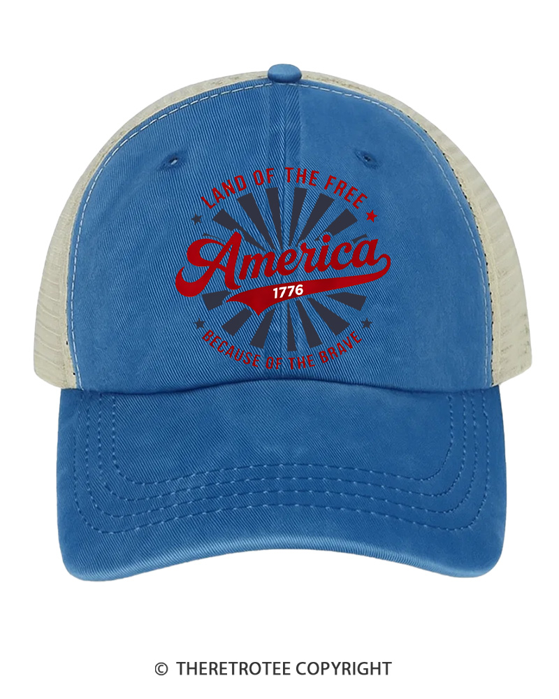 TheRetroTee Vintage Patriotic 1776 Trucker Hat