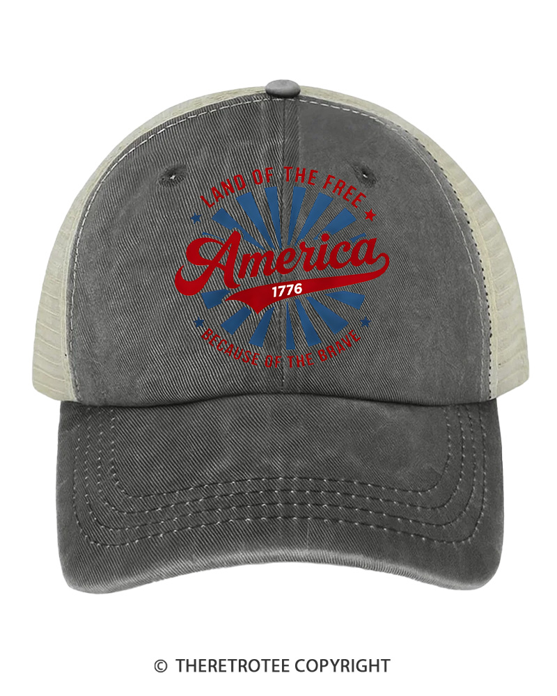 TheRetroTee Vintage Patriotic 1776 Trucker Hat