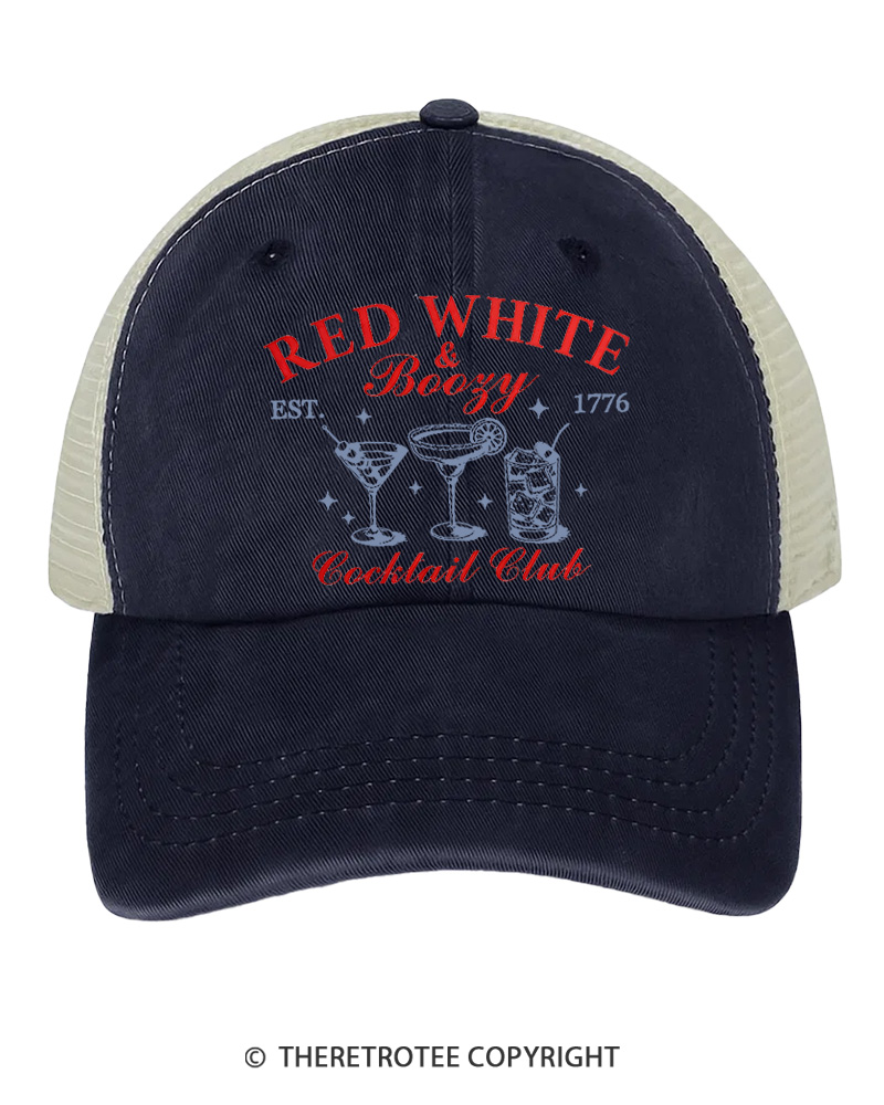 TheRetroTee Red White & Boozy 1776 Trucker Hat