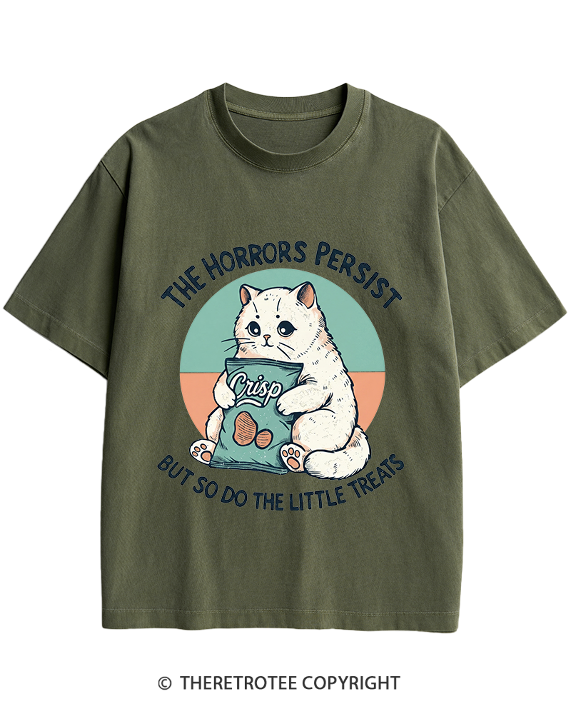 TheRetroTee The Horrors Persist 1990s Heavy Cotton T-Shirt