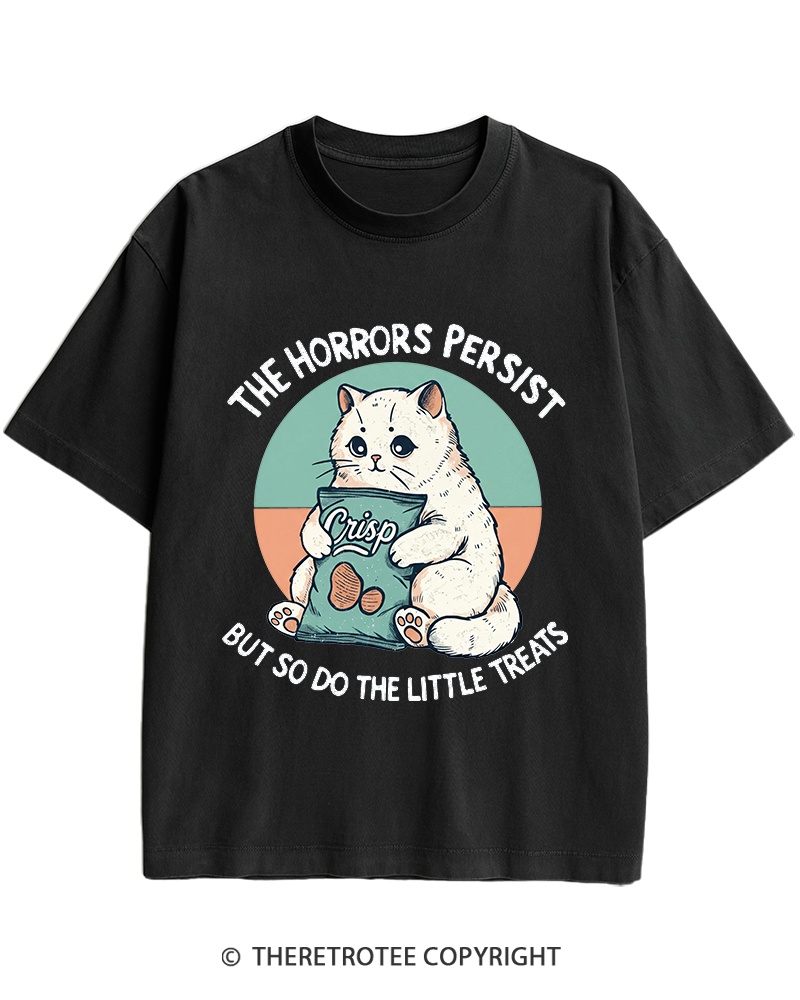 TheRetroTee The Horrors Persist 1990s Heavy Cotton T-Shirt