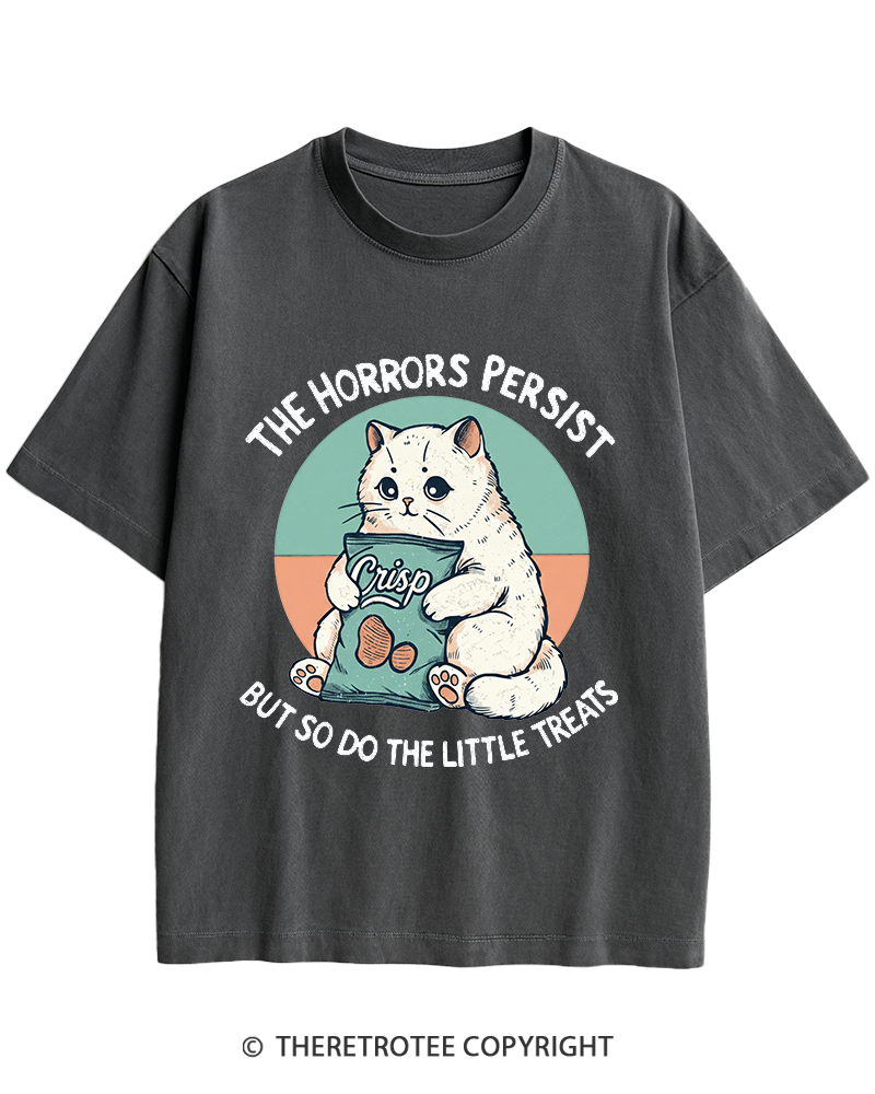 TheRetroTee The Horrors Persist 1990s Heavy Cotton T-Shirt