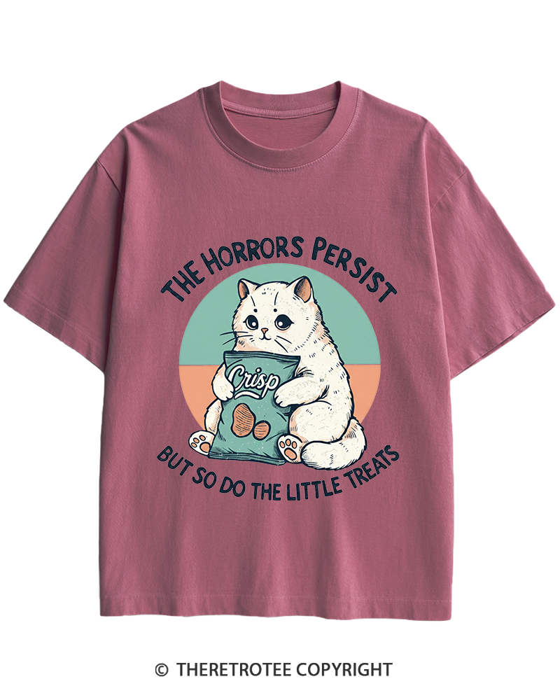 TheRetroTee The Horrors Persist 1990s Heavy Cotton T-Shirt