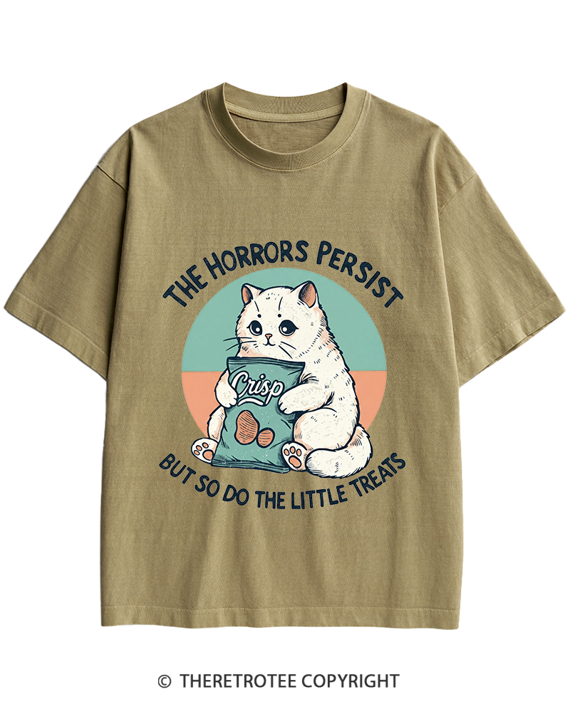 TheRetroTee The Horrors Persist 1990s Heavy Cotton T-Shirt