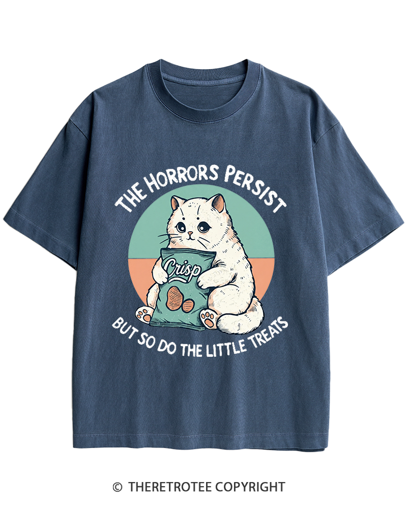 TheRetroTee The Horrors Persist 1990s Heavy Cotton T-Shirt