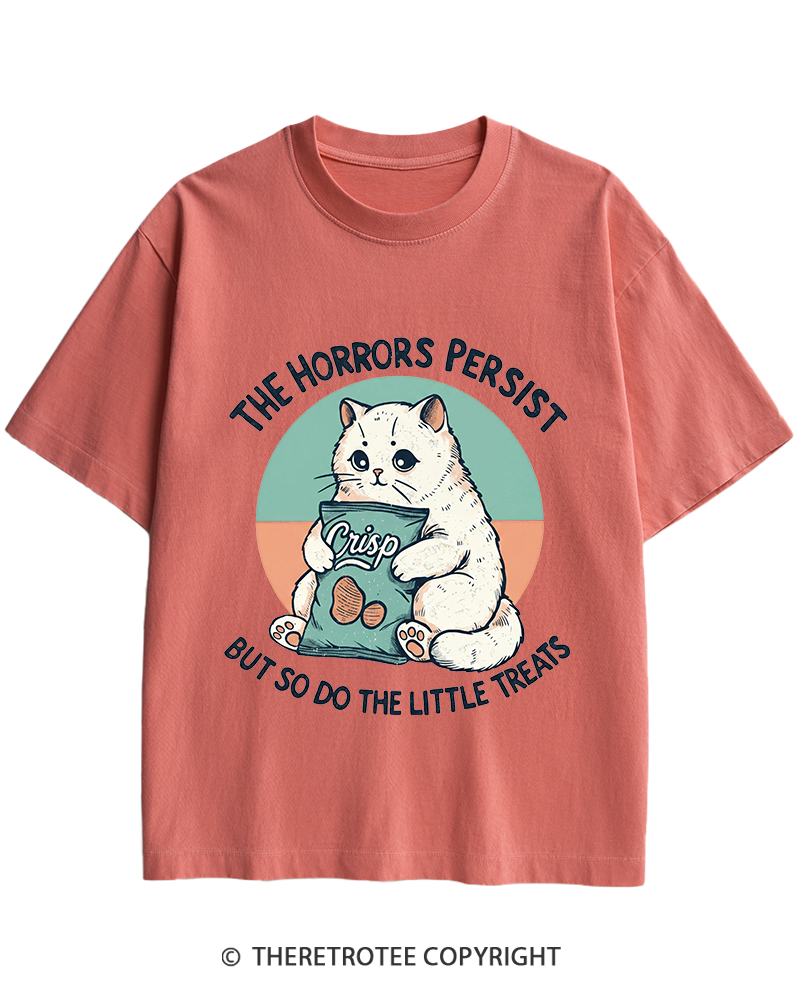 TheRetroTee The Horrors Persist 1990s Heavy Cotton T-Shirt