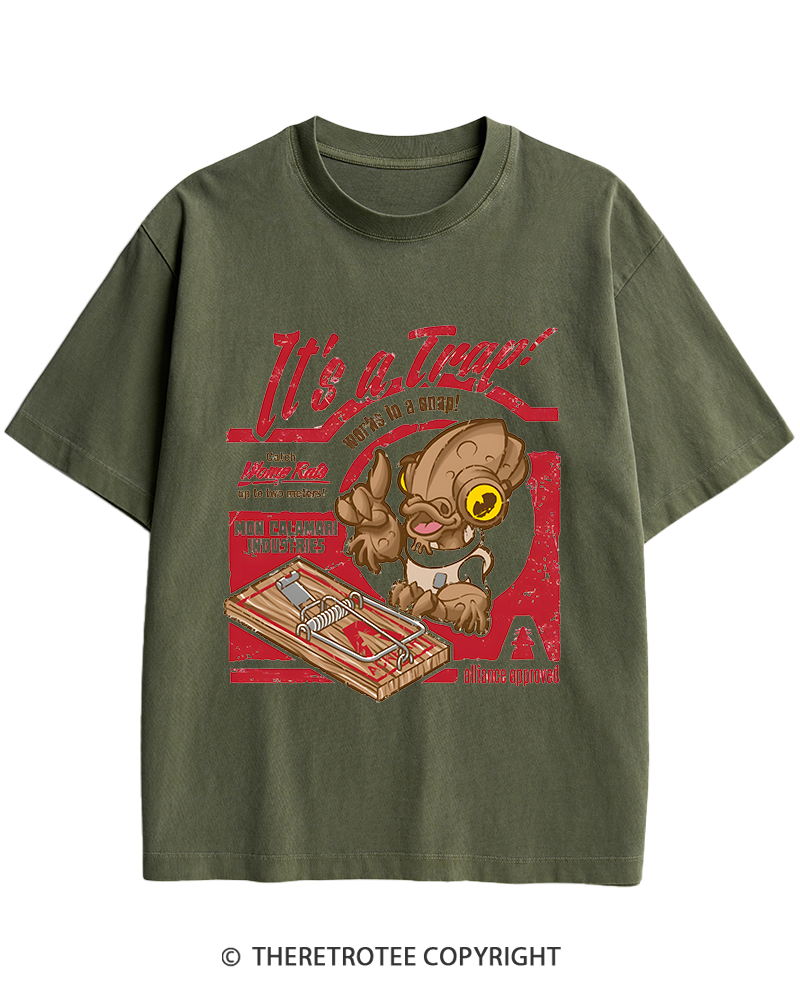 TheRetroTee It's a Trap 1980s Heavy Cotton T-Shirt