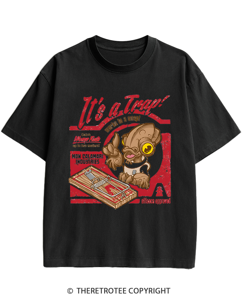 TheRetroTee It's a Trap 1980s Heavy Cotton T-Shirt
