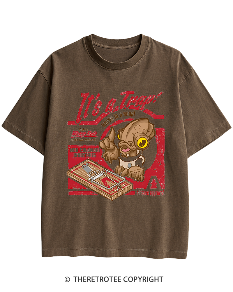 TheRetroTee It's a Trap 1980s Heavy Cotton T-Shirt