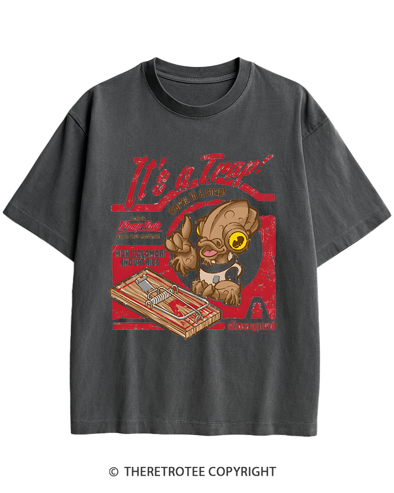 TheRetroTee It's a Trap 1980s Heavy Cotton T-Shirt