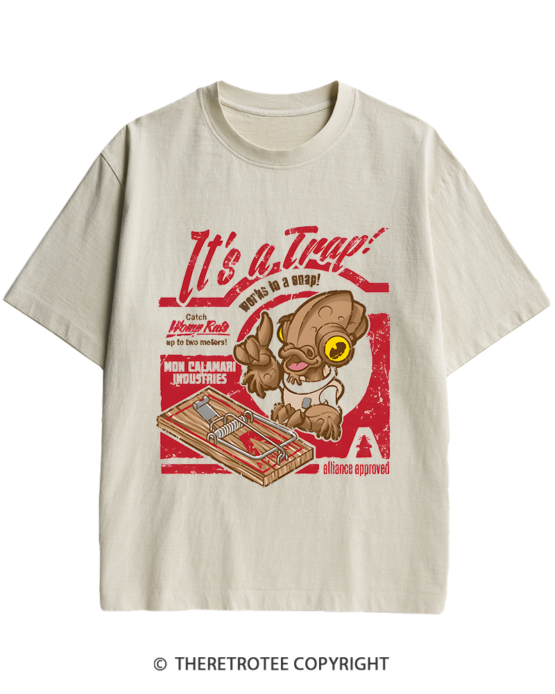 TheRetroTee It's a Trap 1980s Heavy Cotton T-Shirt