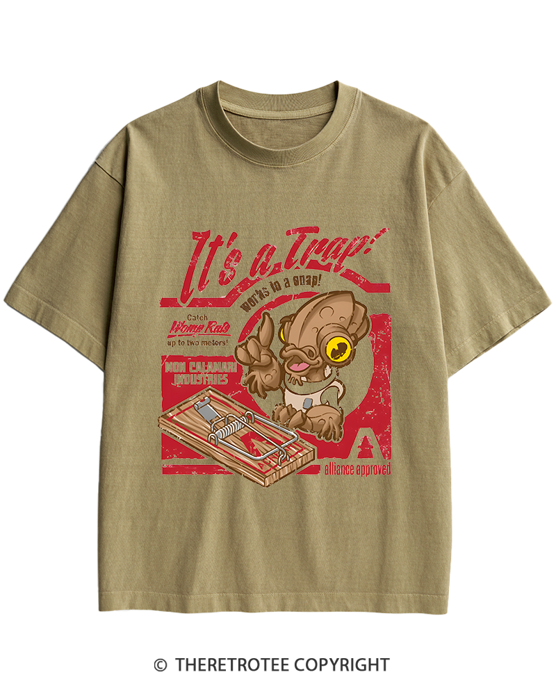 TheRetroTee It's a Trap 1980s Heavy Cotton T-Shirt