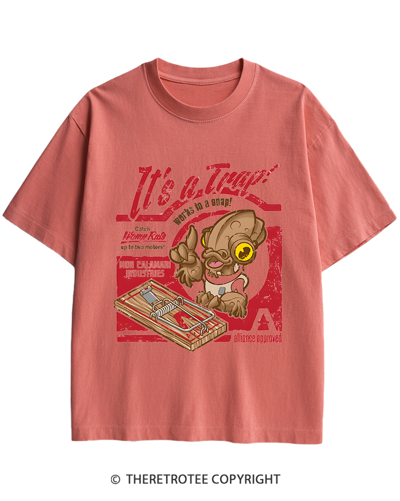 TheRetroTee It's a Trap 1980s Heavy Cotton T-Shirt