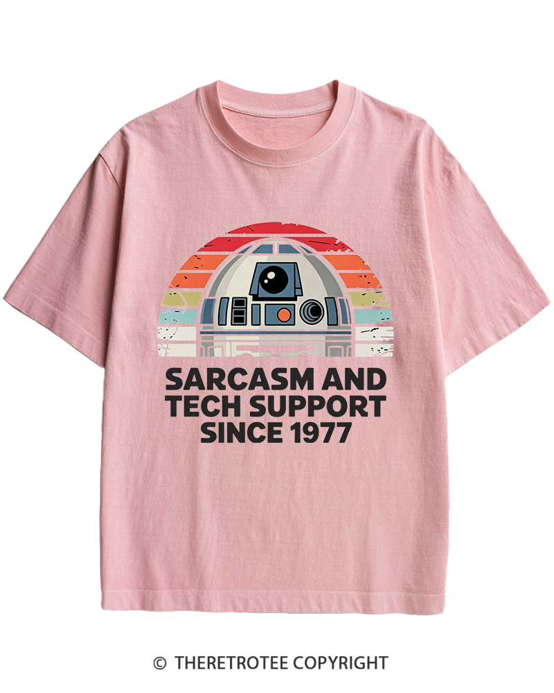 TheRetroTee Sarcasm And Tech Support Since 1977 Heavy Cotton T-Shirt