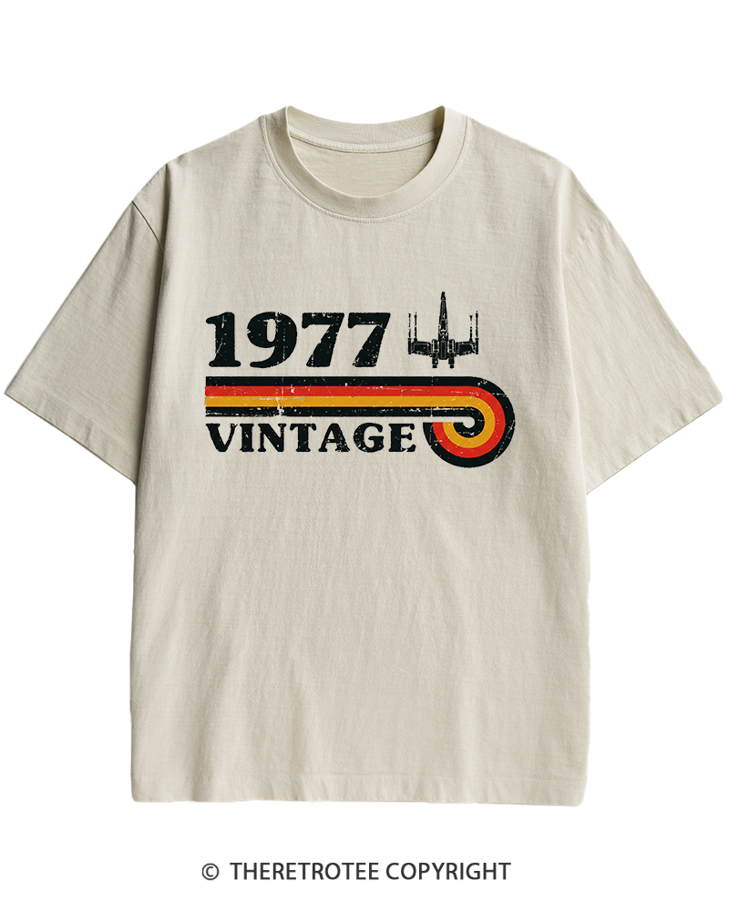 TheRetroTee 1977 Vintage Wing Heavy Cotton T-Shirt