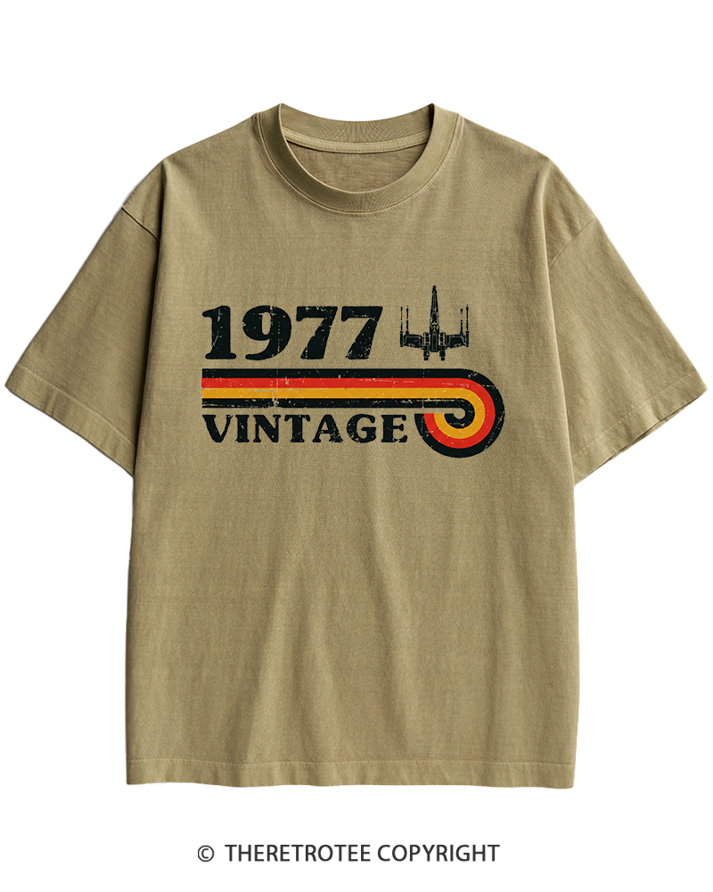 TheRetroTee 1977 Vintage Wing Heavy Cotton T-Shirt