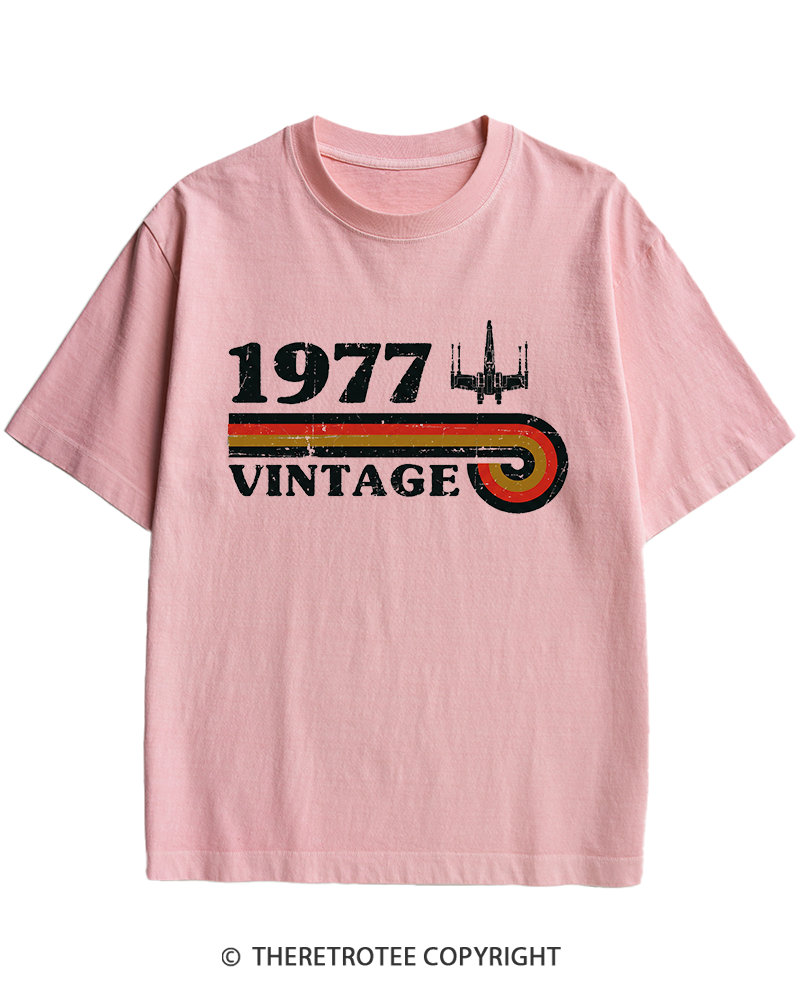 TheRetroTee 1977 Vintage Wing Heavy Cotton T-Shirt