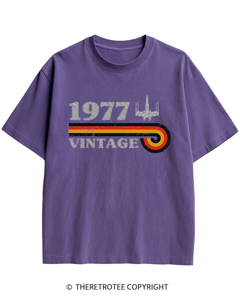 TheRetroTee 1977 Vintage Wing Heavy Cotton T-Shirt