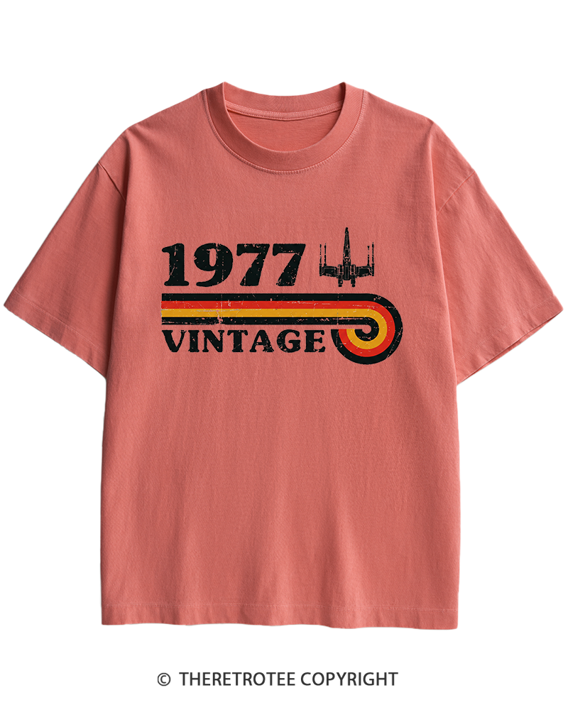 TheRetroTee 1977 Vintage Wing Heavy Cotton T-Shirt