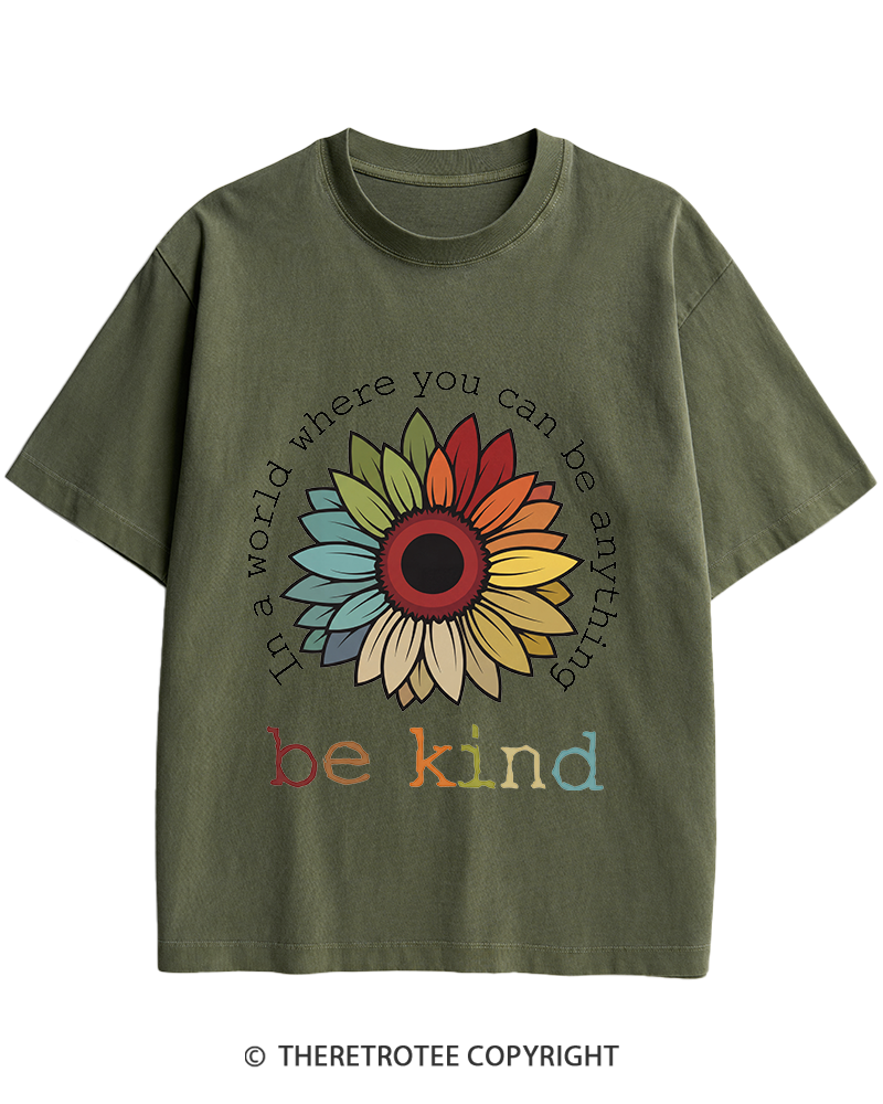 TheRetroTee In A World Where You Can Be Anything 1970s Heavy Cotton T-Shirt