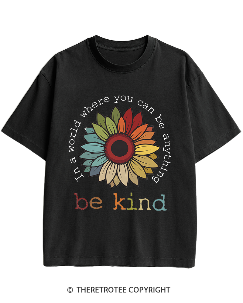 TheRetroTee In A World Where You Can Be Anything 1970s Heavy Cotton T-Shirt