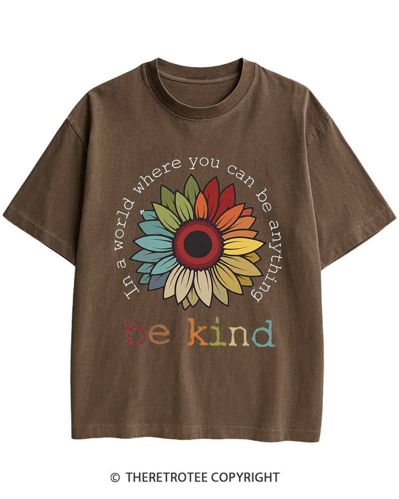TheRetroTee In A World Where You Can Be Anything 1970s Heavy Cotton T-Shirt