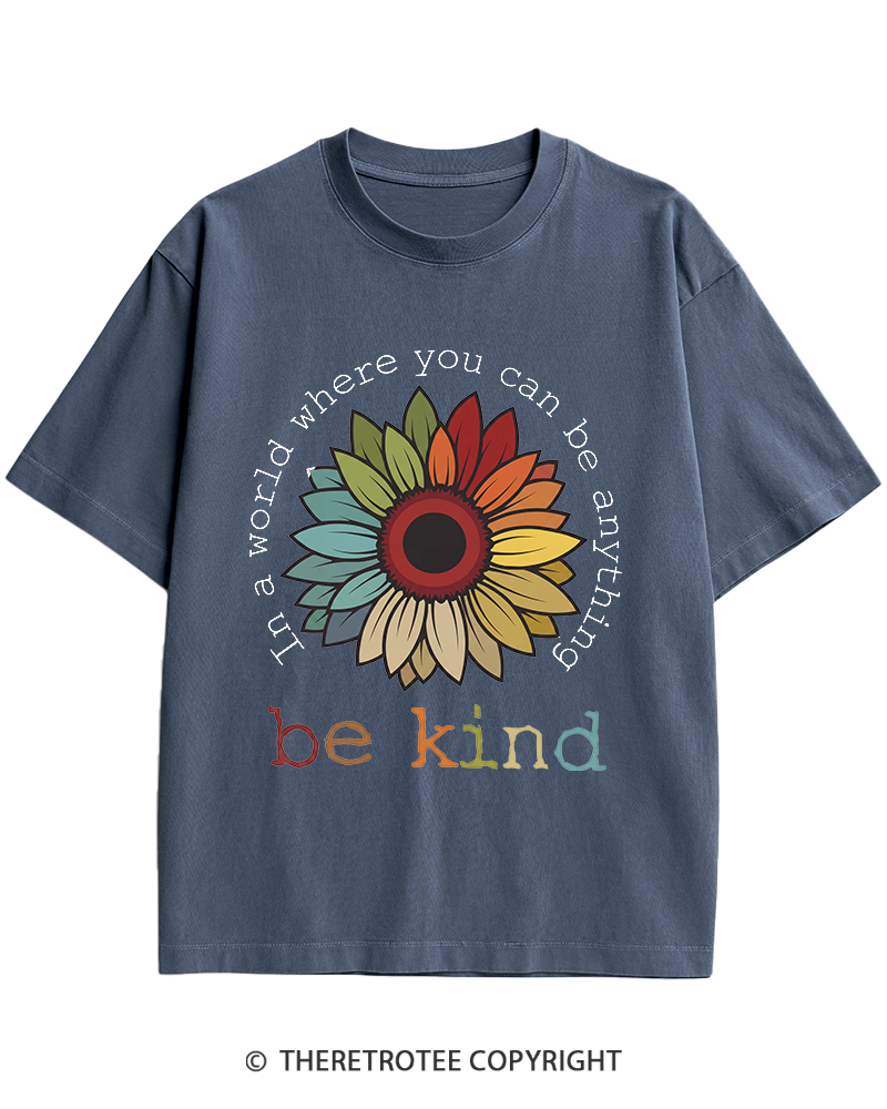 TheRetroTee In A World Where You Can Be Anything 1970s Heavy Cotton T-Shirt