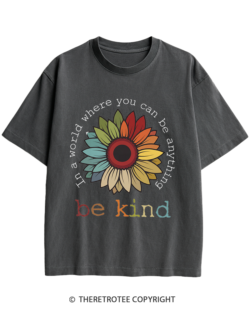 TheRetroTee In A World Where You Can Be Anything 1970s Heavy Cotton T-Shirt