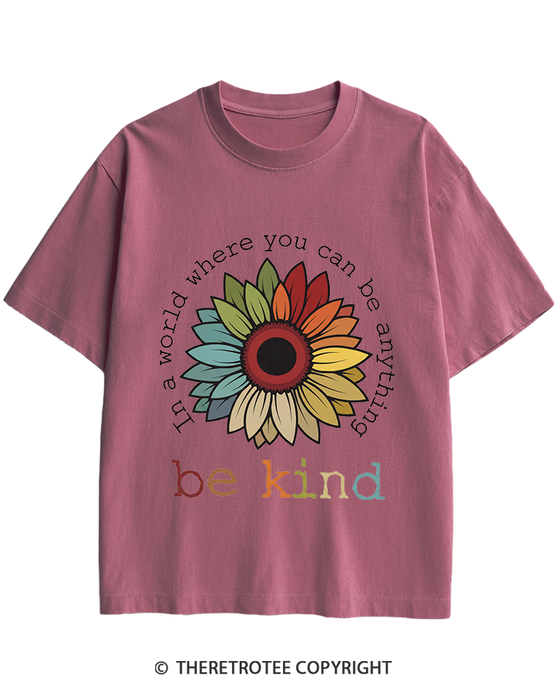 TheRetroTee In A World Where You Can Be Anything 1970s Heavy Cotton T-Shirt