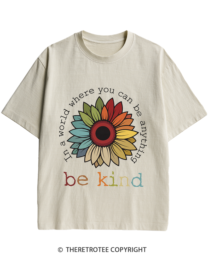 TheRetroTee In A World Where You Can Be Anything 1970s Heavy Cotton T-Shirt