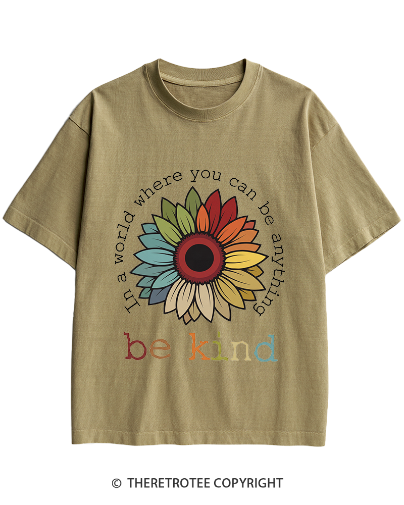 TheRetroTee In A World Where You Can Be Anything 1970s Heavy Cotton T-Shirt