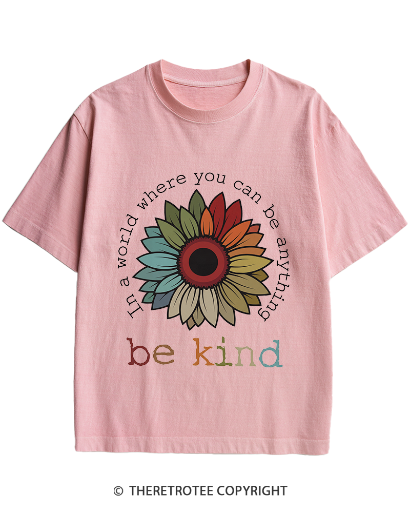 TheRetroTee In A World Where You Can Be Anything 1970s Heavy Cotton T-Shirt