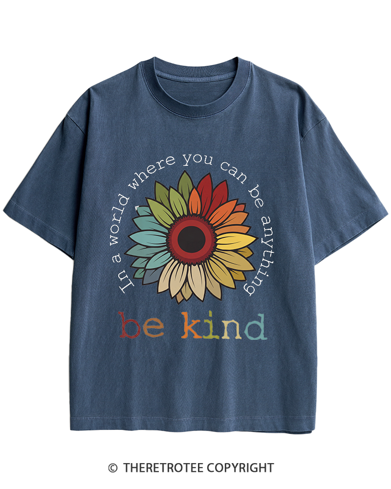 TheRetroTee In A World Where You Can Be Anything 1970s Heavy Cotton T-Shirt