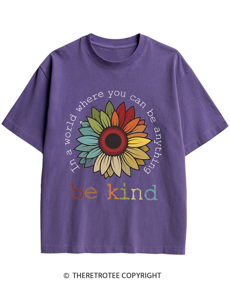 TheRetroTee In A World Where You Can Be Anything 1970s Heavy Cotton T-Shirt