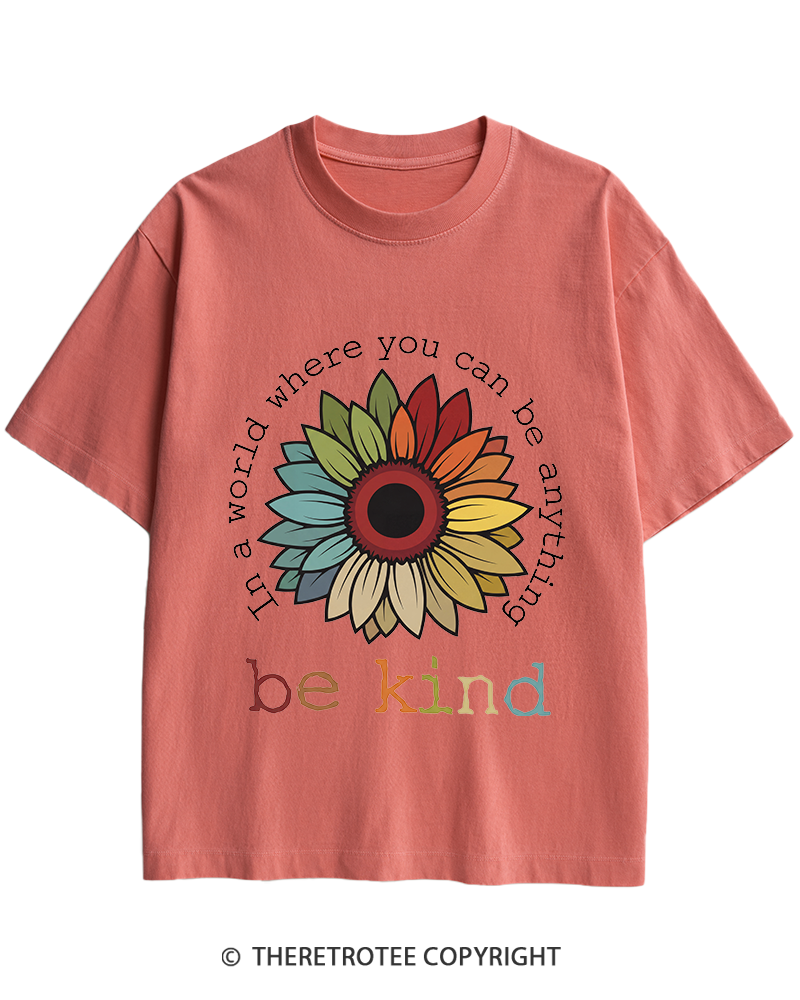 TheRetroTee In A World Where You Can Be Anything 1970s Heavy Cotton T-Shirt