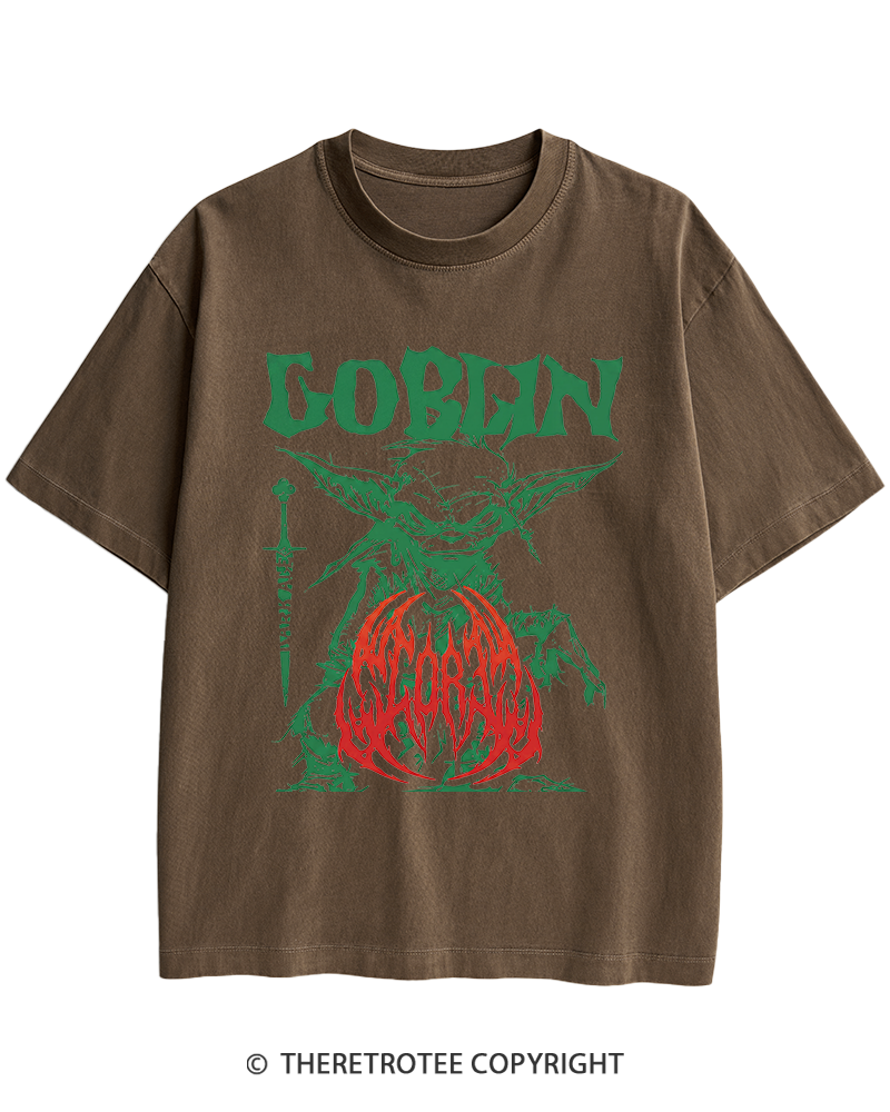 TheRetroTee Heavy Metal Goblin Heavy Cotton T-Shirt
