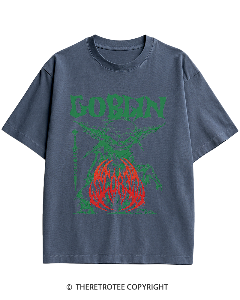 TheRetroTee Heavy Metal Goblin Heavy Cotton T-Shirt