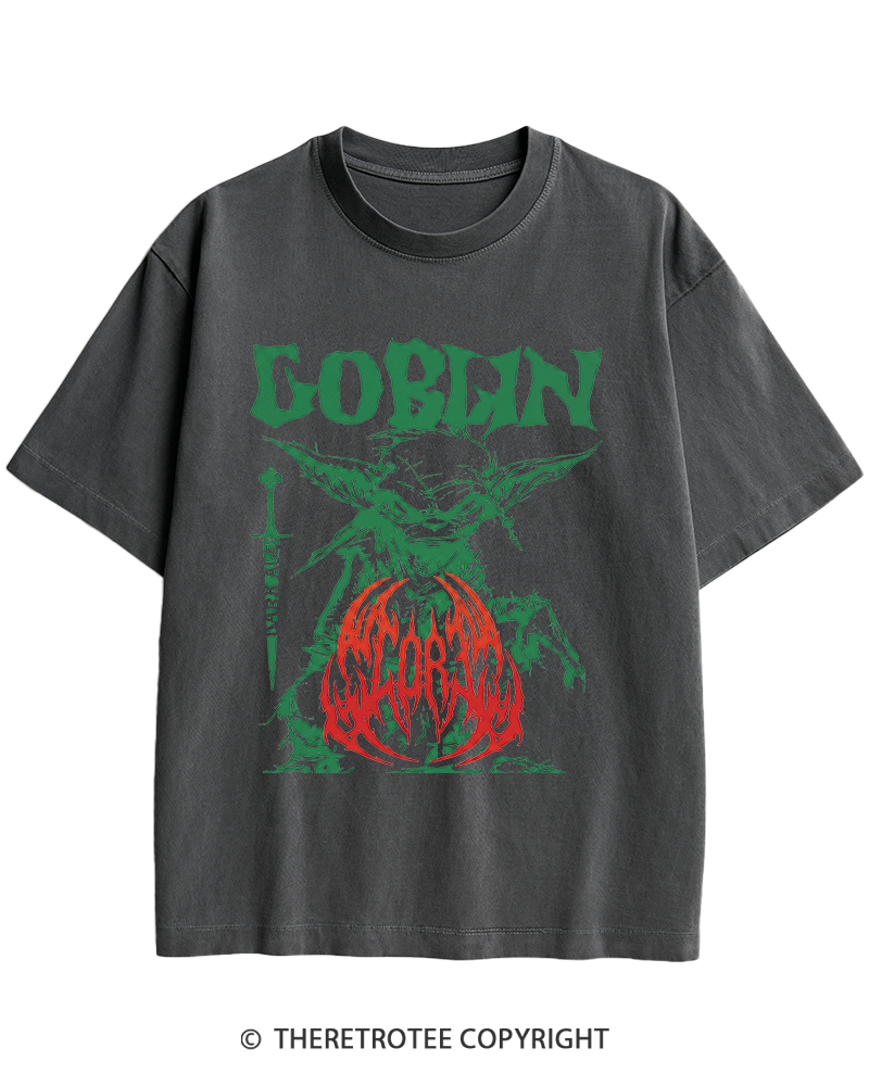 TheRetroTee Heavy Metal Goblin Heavy Cotton T-Shirt