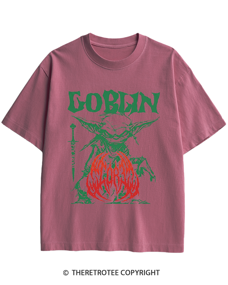 TheRetroTee Heavy Metal Goblin Heavy Cotton T-Shirt