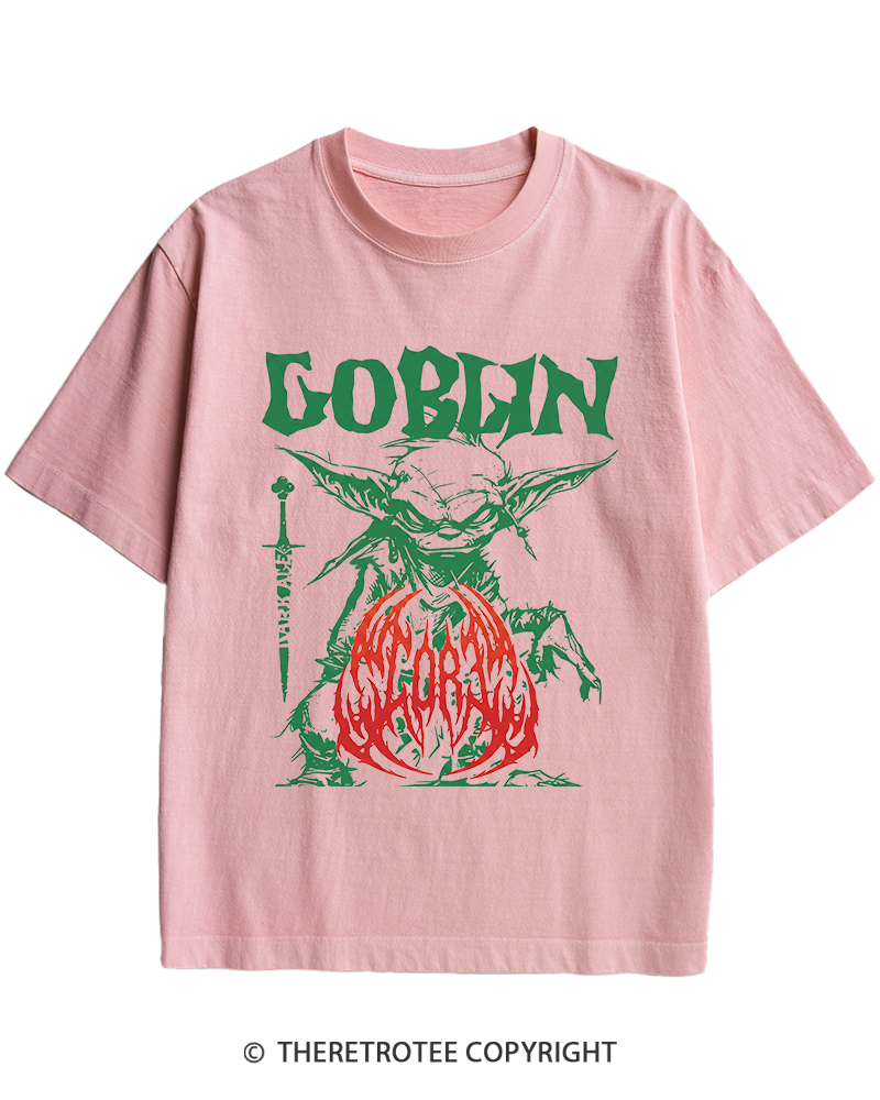 TheRetroTee Heavy Metal Goblin Heavy Cotton T-Shirt
