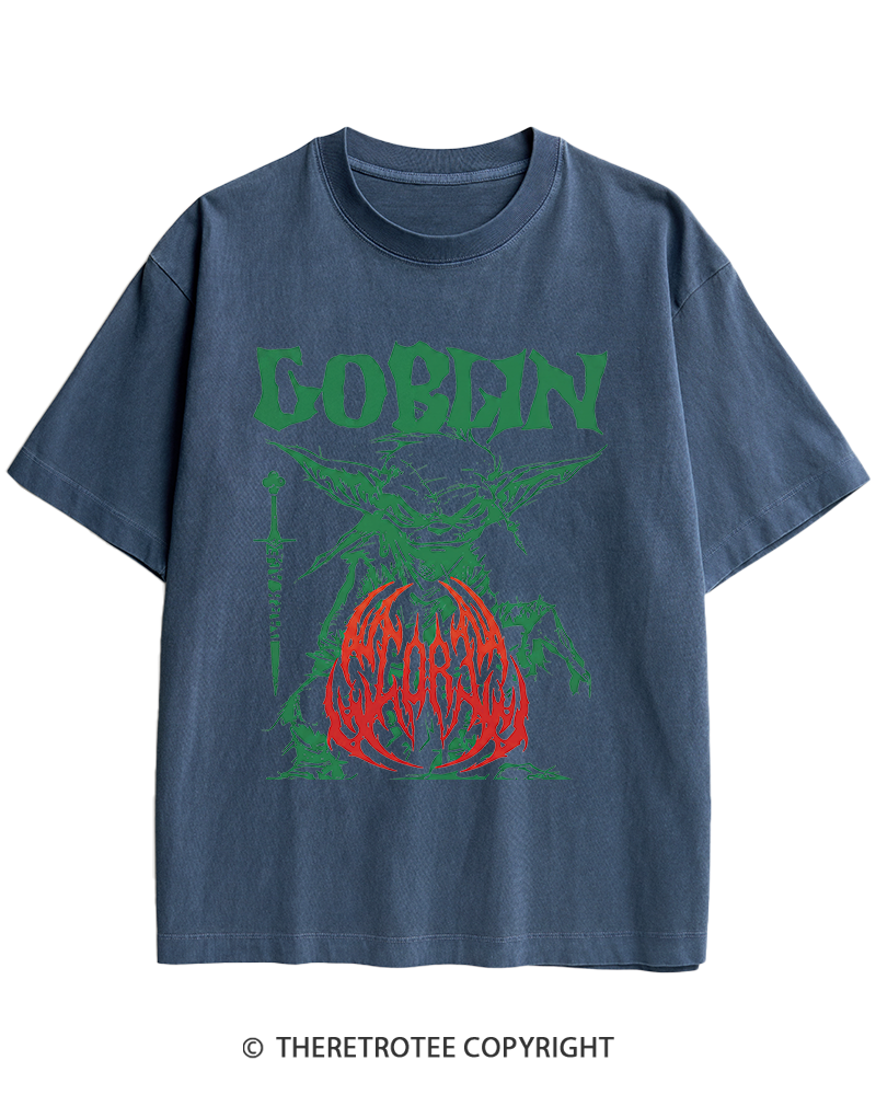 TheRetroTee Heavy Metal Goblin Heavy Cotton T-Shirt