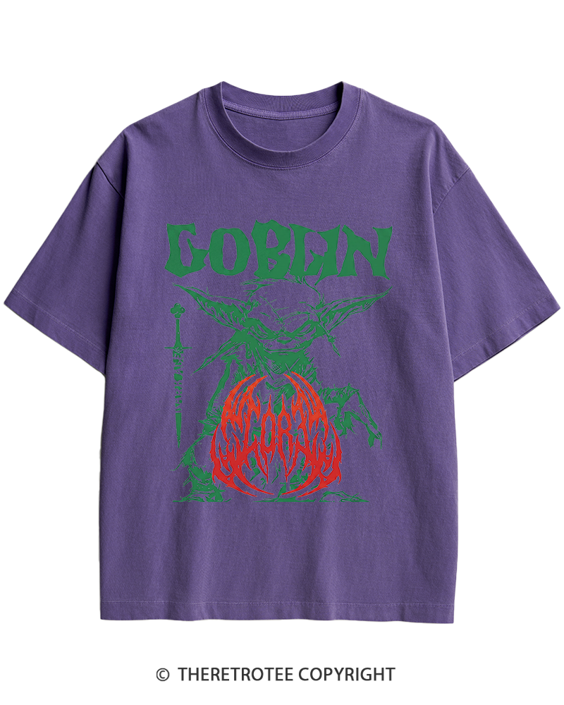 TheRetroTee Heavy Metal Goblin Heavy Cotton T-Shirt