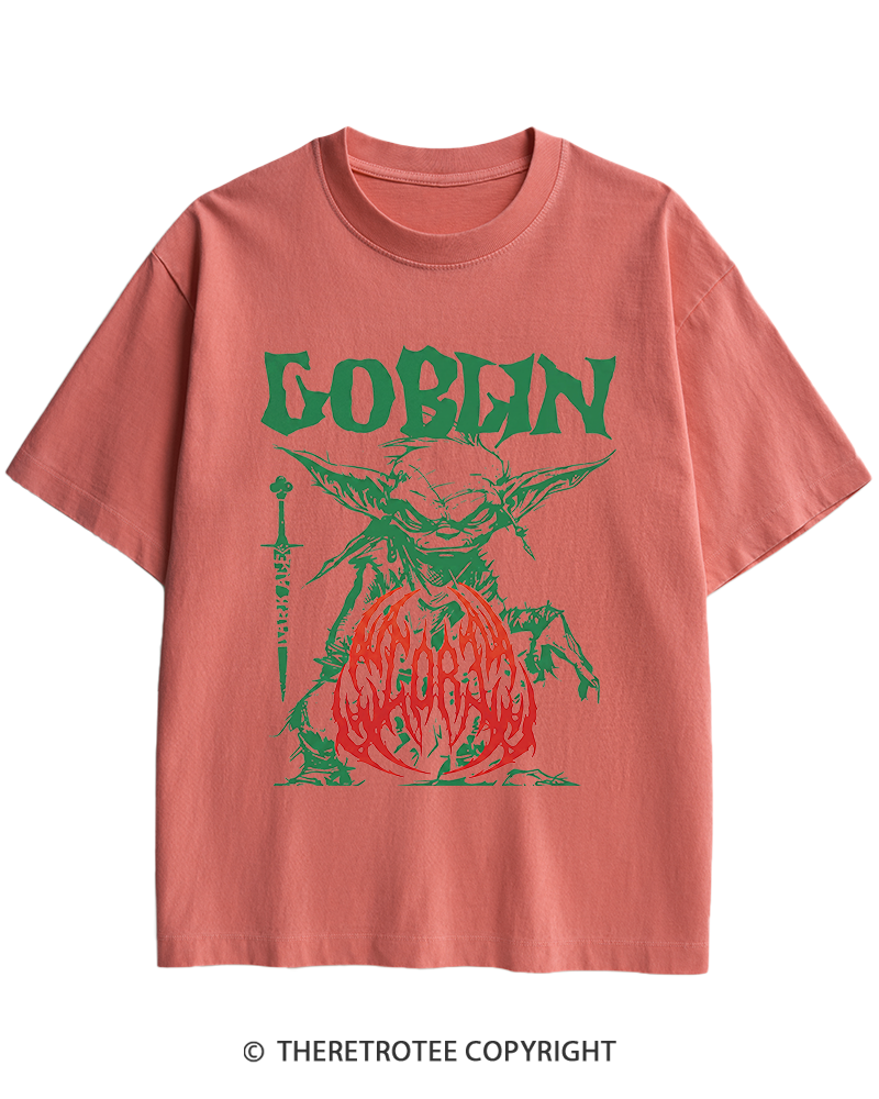 TheRetroTee Heavy Metal Goblin Heavy Cotton T-Shirt